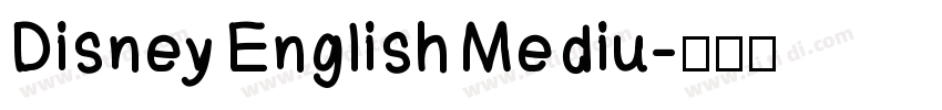 Disney English Mediu字体转换